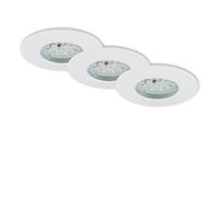 Briloner Leuchten - Focos LED empotrables, Set de 3 lámparas de techo regulables, 6,5 vatios, 570 lúmenes, 3.000 Kelvin, IP44, Blanco, 75x28 mm cada unidad
