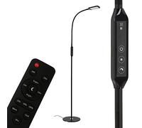 BRILONER Lámpara de pie LED, Regulable, Remoto, Incluye Control de Temperatura de Color, 8 vatios, 700 lúmenes, Negro, 8 W