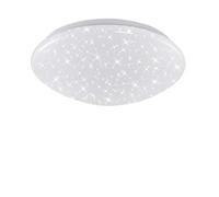 BRILONER Leuchten - Lámpara de techo LED, lámpara de techo con decoración de estrella, IP44, 12 vatios, 1200 lúmenes, 4000 Kelvin, blanco, 28 cm de diámetro