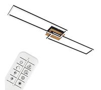 BRILONER Leuchten - Lámpara de Techo LED, Lámpara de Techo Regulable, Incluye Control Remoto, Control de Color de Temperatura, Función de Luz Nocturna y Temporizador, 1100x248 x78 cm, Madera-Blanco