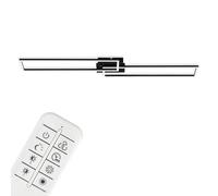 BRILONER Leuchten - Lámpara de Techo LED, Lámpara de Techo Regulable, Incluye Control Remoto, Control de Color de Temperatura, Función de Luz Nocturna y Temporizador, 1100x248 x78 cm, Negro