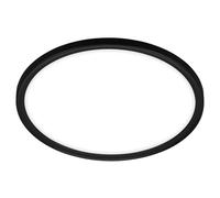 BRILONER Leuchten - Lámpara LED de techo para cuarto de baño con retroiluminación, IP44 Lámpara LED para cuarto de baño, ultraplana, luz blanca neutra, negra, 290x35 mm (DxH)