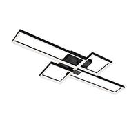 BRILONER Leuchten - Lámpara LED, Techo Regulable, Remoto Incluido, Control de Temperatura, Función de Luz Nocturna y Temporizador, Negro, 40 Vatios, 4.400 Lúmenes, 3014-015