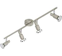 Briloner Leuchten LED lámpara de techo, 4 focos LED giratorios y orientables, lámpara de techo, metal, foco in ombilla 3 W, longitud: 67,5 cm
