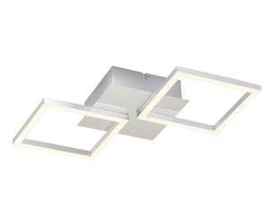 BRILONER Leuchten - LED, Lámpara de Techo Giratoria, 16 Vatios, 1200 Lúmenes, 3000 Kelvin, Lámpara de Techo de Color Cromo Plateado