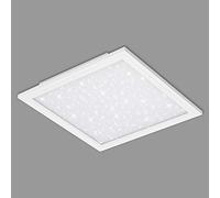Briloner Leuchten Panel LED, lámpara de techo con decoración de estrellas, 4.100 lúmenes, 4.000 Kelvin, 38 W, blanca, 595x595x60 mm (LxAxA)