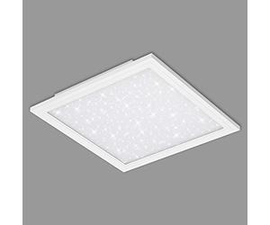 Briloner Leuchten Panel LED, lámpara de techo con decoración de estrellas, 4.100 lúmenes, 4.000 Kelvin, 38 W, blanca, 595x595x60 mm (LxAxA)