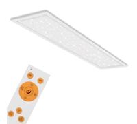 Briloner Leuchten - Panel led, lámpara de techo con decoración de estrellas, lámpara de techo regulable, control de temperatura de color (CCT) con control remoto, 36 W, 3800 lúmenes, blanco