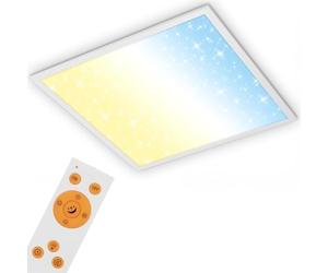 Briloner Leuchten - Panel led, lámpara de techo con decoración de estrellas, lámpara de techo regulable, control de temperatura de color (CCT) con control remoto, 36 W, 3800 lúmenes, blanco