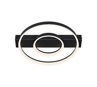BRILONER Leuchten - Plafón LED, plafón regulable, incluye perfil de luz doble, incluye función de memoria, 26 vatios, 2250 lúmenes, 3000 Kelvin, negro, 435x395x66 mm (L. x an. x al.)
