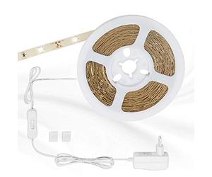 Briloner Leuchten Tira LED adhesiva, retroiluminación, cinta RGB, tira de luz, decoración, hogar, 14 W, longitud: 5 m