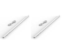 Briloner - Luz Bajo Mueble LED para Cocina, Blanco, 87.3 x 2.2 x 3 cm, 10W 1100Lm 4000K, Barra de Iluminación (Paquete de 2)