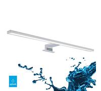 BRILONER Luz de Espejo LED, Cromo, 780 lúmenes, 4,000 Kelvin, IP44, 8 W, Chrom, Länge: 60cm