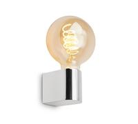 BRILONER - Luz espejo baño IP44 protección contra salpicaduras de agua, E27 max. 10W, montaje en pared, lámpara baño, lámpara espejo baño, 4.5 x 8 x 9.5cm, cromo