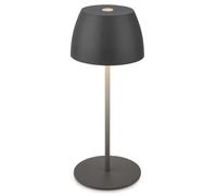 BRILONER - Mini lámpara LED de sobremesa inalámbrica IP44 táctil, con regulación continua de la intensidad de la luz, lámpara de sobremesa recargable, 8x20 cm (DxH), antracita
