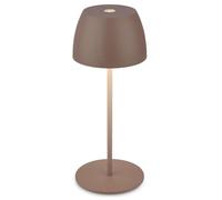 BRILONER - Mini lámpara LED de sobremesa inalámbrica IP44 táctil, regulable sin escalonamiento, batería recargable y fuente de luz intercambiable, lámpara de mesilla de noche, 8x20 cm (DxH), arena