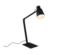 BRILONER - Nachttischlampe, Schreibtischlampe Schwenkbar, Tischlampe E27 für Home Office mit Kabelschalter, Leselampe, Schwarz