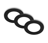 BRILONER - Pack de 3 Downlights LED de techo empotrables planos 230V, luz blanca neutra, 3W 330lm cada uno, ojos de buey led para techo, foco empotrable techo, 9 x 2,8 cm, negro