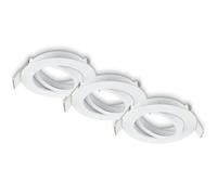 BRILONER - Pack de 3 Downlights LED techo empotrables, orientables, GU10, máx. 7W, ojos de buey led para techo, foco empotrable, diámetro de montaje 68mm, 8x2,2 cm, blanco