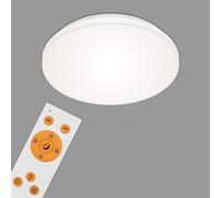 BRILONER Panel, lámpara de Techo LED Regulable, sin Marcos, Temperatura, Control Remoto Incl, 12 vatios, 1.600 lúmenes, Blanco, Ø 30 cm