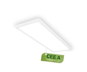 Briloner - Panel LED CEE A Certificado, 14W 3000 lm, diseño extraplano, luz indirecta, panel luminoso moderno, iluminación salón, cocina, dormitorio, pasillo, 58x20x3 cm, blanco