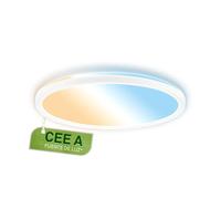 BRILONER - Panel LED, CEE A fuente de luz, 11W a 2400lm, lamparas de techo salon, CCT, luz indirecta, plafón LED techo, superficie cocina, paneles, lampara, 29,3x3 cm, blanco