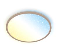 BRILONER - Panel LED con mando a distancia, regulable, cielo estrellado, CCT blanco cálido a blanco frío, panel techo, plafones para techo, 37,5x4,5 cm, beige