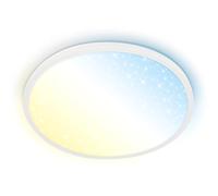 Briloner - Panel LED con mando a distancia, regulable, cielo estrellado, CCT blanco cálido a frío, panel LED techo, salon, plafones para techo, 37,5x4,5 cm, blanco