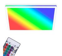 Briloner - Panel LED, plafón regulable, lámpara de techo, RGB, control de color, retroiluminación, incluye mando a distancia, 22 vatios, 2700 lúmenes, 4000 kelvin, blanco, 42 x 42 x 2,8 cm