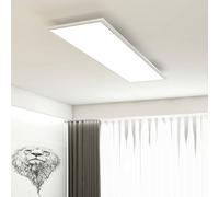 Briloner Panel LED Simple, blanco ultra plano 119,5x29,5cm EC:EPREL:1398680