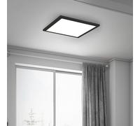 Briloner Panel LED Simple, negro, ultraplano, 30x30cm