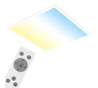 BRILONER - Panel de Techo LED, Panel LED Techo Regulable, Control de Temperatura de Color, Control Remoto, 18 W, 1800 Lúm, 59x59 cm, Plafon LED Techo, Lampara Cocina Techo, Paneles LED, Blanco