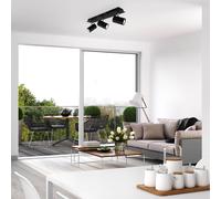 Briloner Plafón 2857-035, giratorio, 3 luces, negro