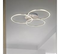 Briloner Plafón Frame Ring, Switch dim, níquel 3 luces True