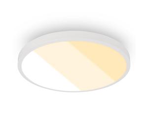 Briloner - Plafón LED, 18W 2000lm, 2700K 3000K 4000K, IP44 protección contra salpicaduras, lámpara techo luminosa, lámpara baño, lámpara cocina, 24 x 6 cm, Blanco