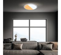 Briloner Plafón LED 3767014 switch CCT IP44 cromo mate