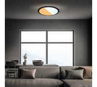 Briloner Plafón LED 3767015 switch CCT IP44 negro True