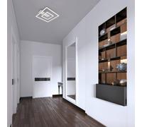 Briloner Plafón LED 3772 con 2 marco, aluminio