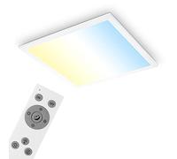 BRILONER - Plafón LED CCT, lámpara LED de techo, control de temperatura de color, regulable, incl. mando a distancia, blanco