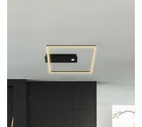 Briloner Plafón LED con sensor Nici cuadrado negro