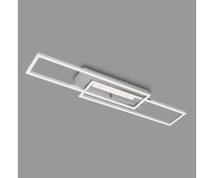 Briloner Plafón LED Frame Mid, 3.000 K, aluminio