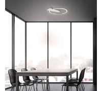 Briloner Plafón LED Nico, 3.000K, redondo, cromo True