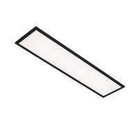 BRILONER - Plafón LED, Panel LED, Ultra Plano, 22W, 2200 Lúmenes, 4000 Kelvin, 100x25x6cm, Luz LED, Lampara Techo, Ideal para Cocina, Dormitorio, Salon, Oficina, color Negro