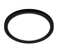 Briloner - Plafón LED, Panel LED, Ultra Plano, Efecto Retroiluminación, Luz Blanca Neutra, 12W, 1400 Lúm, Plafon Ø 19 cm, Negro