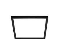 Briloner - Plafón LED, Panel LED, Ultra Plano, Efecto Retroiluminación, Luz Blanca Neutra, 16W, 1900 Lúm, Plafon LED Techo, Luces LED Habitacion, Cuadrado, Luces LED Cocina, Luz, 24x24 cm, Negro