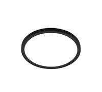 Briloner - Plafón LED, Panel LED, Ultra Plano, Efecto Retroiluminación, Luz Blanca Neutra, 22W, 3000 Lúm, Plafon LED Techo, Luces LED Habitacion, Redondo, Luces LED Cocina, Luz, Ø 24 cm, Negro