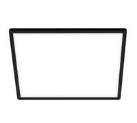 BRILONER - Plafón LED, Panel LED Ultra Plano, Efecto Retroiluminación, Luz Blanca Neutra, IP20, 18W,2400 Lúmenes, Negro, 29x29 cm, plafon led techo, luces led habitacion, luz led, luces led cocina