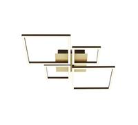 BRILONER - Plafón LED Regulable, Luz de Techo Regulable y Orientable, Marrón Dorado, 750 x 470 x 73 mm
