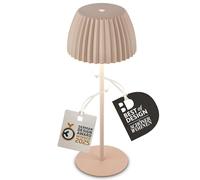 BRILONER - Lampara de Mesa sin Cable LED IP44 con Borde Luminoso, 14,5x36,5 cm, Regulador Táctil, Lampara Mesita Noche sin Cable, Lampara Escritorio, Ganadora del German design Award 2025, Beige