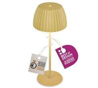 BRILONER - Riffle Lampara de mesa sin cable LED inalámbrica IP44 con borde luminoso, regulador táctil, lampara mesita noche sin cable, ganadora del German Design Award 2025, 14,5x36,5 cm, verde